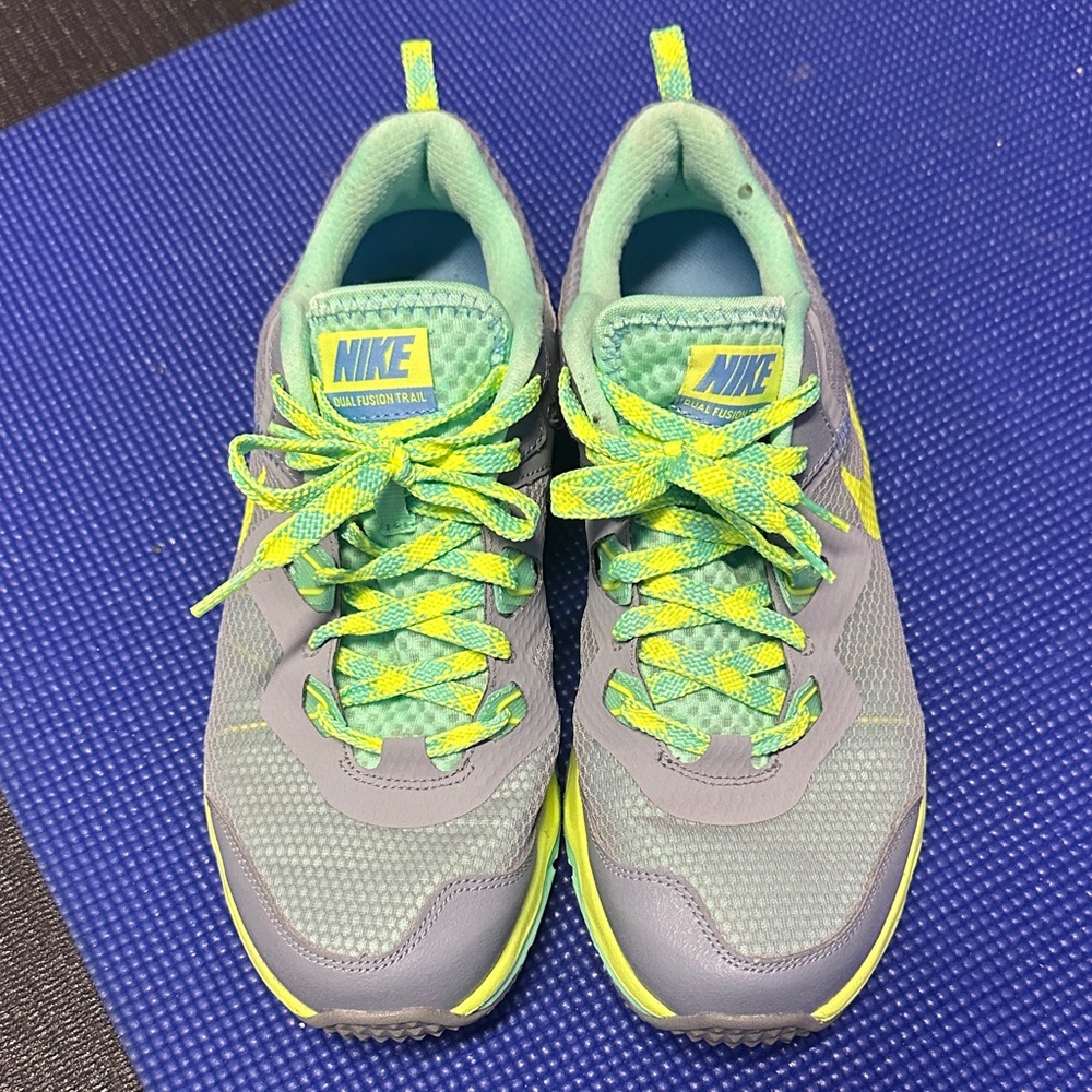 Nike Gray and Yellow Running Shoes